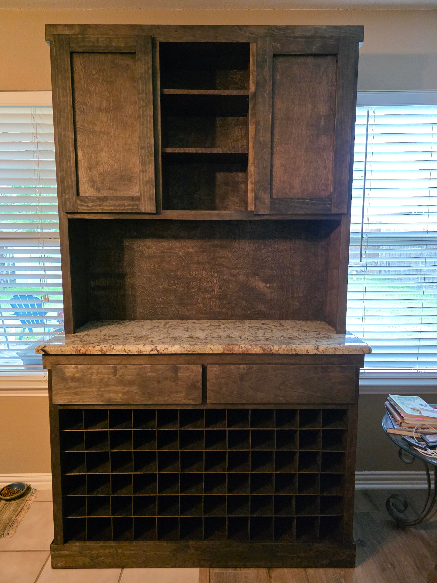 Custom Wine Hutch with Granite